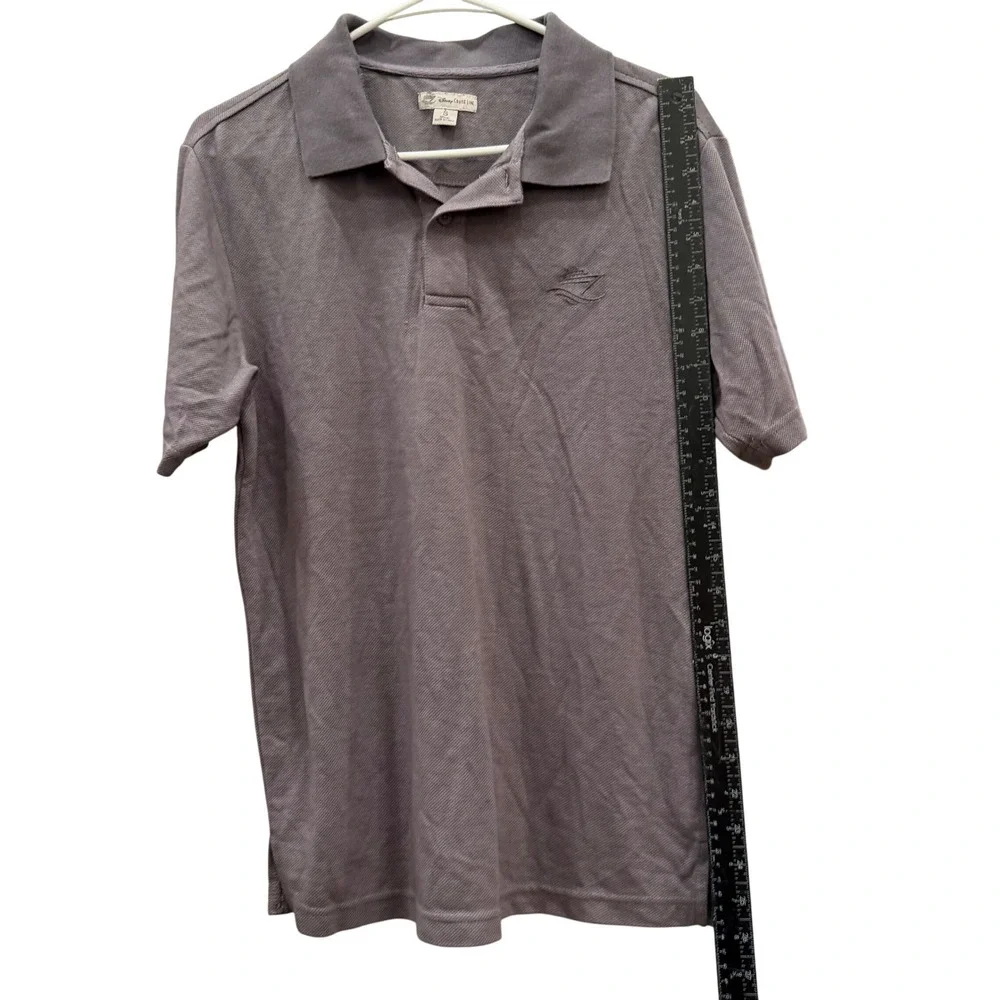Disney‎ Cruise Line Mens Polo Shirt Small Gray Short Sleeve Embroidered Logo S